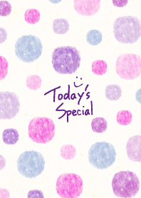 Watercolor Polka dot purple pink11 Japan