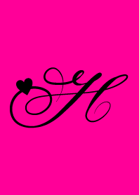 Vivid Pink Initial -H-