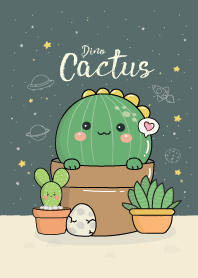 Cactus Dino : Mid Night Green