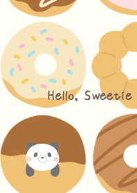 Panda and Donuts beige