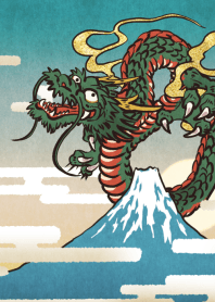 【運気アップ】富士山と龍 -辰-