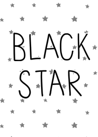 simple black star handwritten style