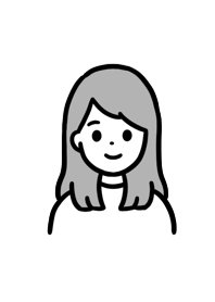 シンプル女の子 ホワイト