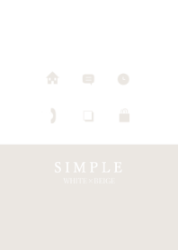 シンプルデザイン ホワイト＆ベージュ