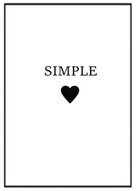 SIMPLE HEART :)white black
