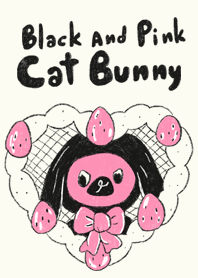 Black and Pink Cat Bunny