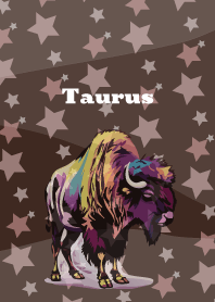 Taurus constellation on brown