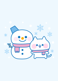 simple winter cat theme