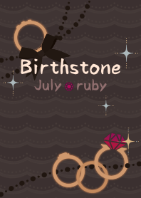 Birthstone ring (Jul) + choc