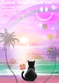 Black cat and a fantastic sunset Smile+