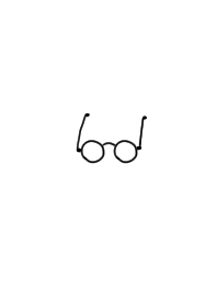 Round glasses. simple.