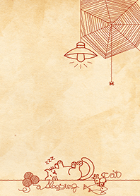 แมวนอนหลับ 02 สีแดง