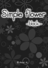 Simple flower -black-