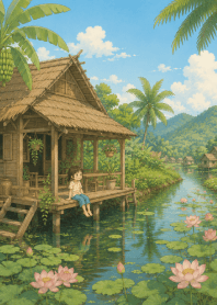 Wooden House by the Canal