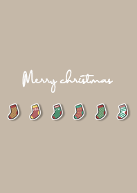 christmas socks - dark tan