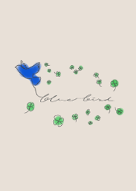blue bird & clover