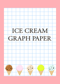 ICE CREAM GRAPH PAPERj-PINK RED