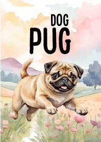 Pug Dog In Flower Theme