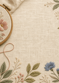 Linen Embroidery Bloom
