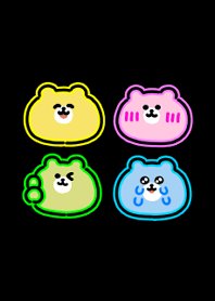 cute little neon light bear