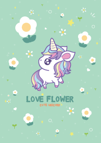 Unicorn Love Flower Lovely