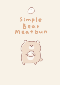Simple Bear Meat Bun Beige