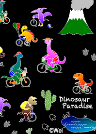 恐竜のパラダイス 12 黒 (Bike Theme) JP