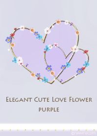 Elegant cute love flower purple