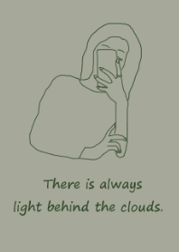 selfie girl /green beige