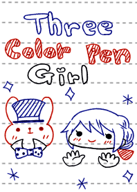 Thrre color pen girl