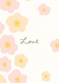 Hand-drawn 2color flowers2 from Japan