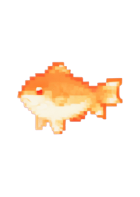 ธีมศิลปะพิกเซลปลาทองสีเขียว 04