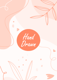 Hand Drawn Salmon Orange