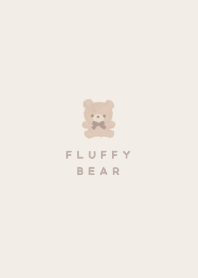 cute fluffy bear. brown