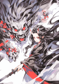 百鬼夜行圖之十-牛鬼