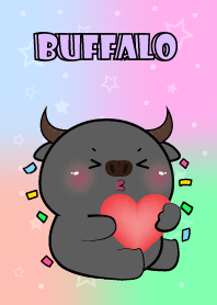 Cute Buffalo Love Pastel Theme