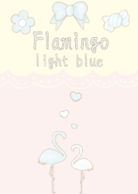 นกฟลามิงโก้น่ารัก- สีฟ้าอ่อน -