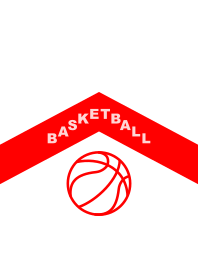 バスケットボール <ホワイト/レッド>