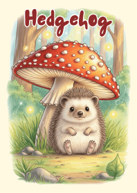 Forest Hedgehog & Mushroom