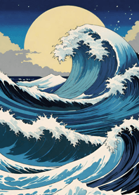 Mountain, Sea, and Moonlit Night 76e7bd