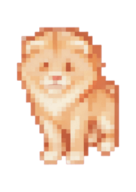 Lion Pixel Art Theme  Green 04