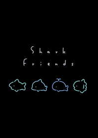 Shark Friends/ black blues line.