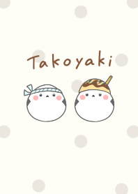 Shimaenaga and Takoyaki -beige- dot