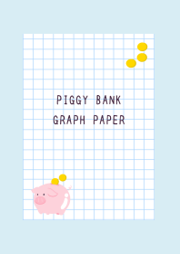 PIGGY BANK GRAPH PAPERj-LIGHTBLUE-YELLOW