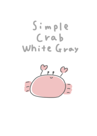 Simple Crab White Gray