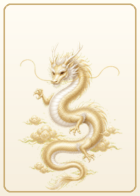 Pale Golden Rising Dragon