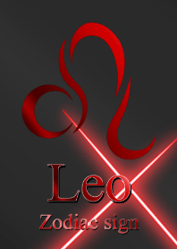 -Zodiac signs Leo Red Black2 symbol-