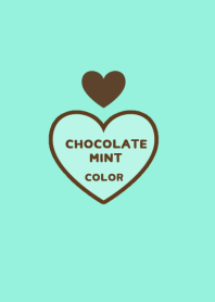 HEART-chocolate mint color-
