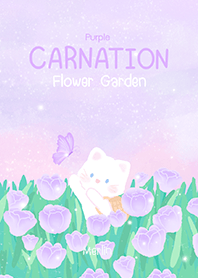Purple Carnation Flower Garden