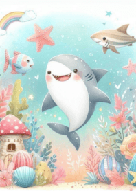 Cute little round shark n.8